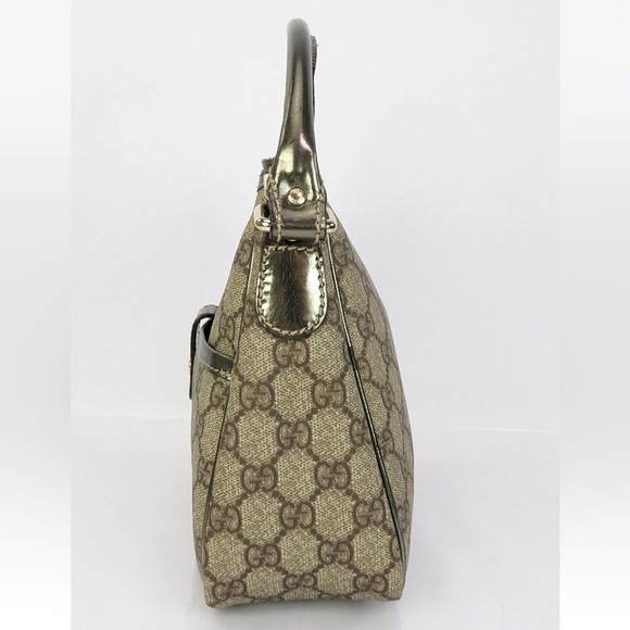 Gucci Beige and Olive Shoulder Bag - Picture 3 of 16